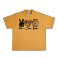Peanut Butter Peace Love Lion Head Urban Heavy Tee - LillyAllenDesigns