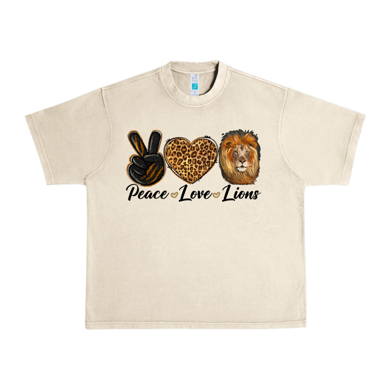Peace Love Lion Head Urban Heavy Tee by LillyAllenDesigns | Teevron
