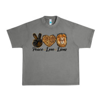 Tornado Peace Love Lion Head Urban Heavy Tee - LillyAllenDesigns