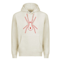 Oatmeal Heather black widow Premium Hoodie - artisFamous