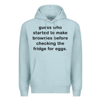 Blue Mist guess who started to make brownies Premium Hoodie - artisFamous