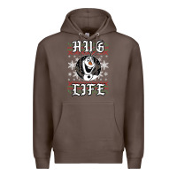 Coffee fro.zen o.l.a.f hug life ugly christmas sweater style shirt Premium Hoodie - artisFamous