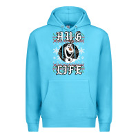 Ocean Blue fro.zen o.l.a.f hug life ugly christmas sweater style shirt Premium Hoodie - artisFamous