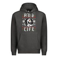 Charcoal Heather fro.zen o.l.a.f hug life ugly christmas sweater style shirt Premium Hoodie - artisFamous