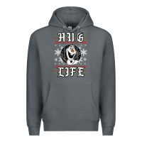Rock fro.zen o.l.a.f hug life ugly christmas sweater style shirt Premium Hoodie - artisFamous