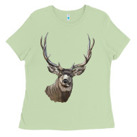 Matcha Mule Buck Deer Head Ladies Tee - LillyAllenDesigns
