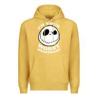 Antique Gold j.a.c.k  skel.ling.ton  worst nightmare t shirt Premium Hoodie - artisFamous