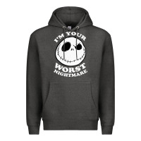 Charcoal Heather j.a.c.k  skel.ling.ton  worst nightmare t shirt Premium Hoodie - artisFamous
