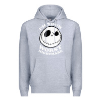 Heather Grey j.a.c.k  skel.ling.ton  worst nightmare t shirt Premium Hoodie - artisFamous
