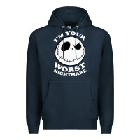 Navy j.a.c.k  skel.ling.ton  worst nightmare t shirt Premium Hoodie - artisFamous