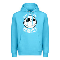 Ocean Blue j.a.c.k  skel.ling.ton  worst nightmare t shirt Premium Hoodie - artisFamous