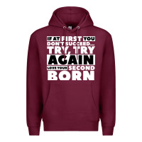 Burgundy second born gifts Premium Hoodie - artisFamous