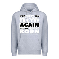 Heather Grey second born gifts Premium Hoodie - artisFamous