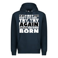 Navy second born gifts Premium Hoodie - artisFamous