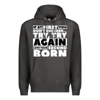 Charcoal Heather second born gifts Premium Hoodie - artisFamous