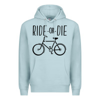 Blue Mist ride or die bicycle Premium Hoodie - artisFamous