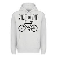 Dove Grey ride or die bicycle Premium Hoodie - artisFamous