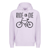 Lilac ride or die bicycle Premium Hoodie - artisFamous