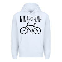 White ride or die bicycle Premium Hoodie - artisFamous