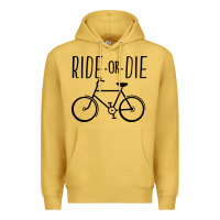 Antique Gold ride or die bicycle Premium Hoodie - artisFamous