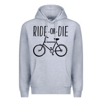 Heather Grey ride or die bicycle Premium Hoodie - artisFamous