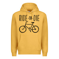 Mustard ride or die bicycle Premium Hoodie - artisFamous