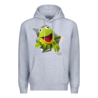 Heather Grey kermit the frog Premium Hoodie - artisFamous