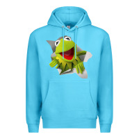 Ocean Blue kermit the frog Premium Hoodie - artisFamous