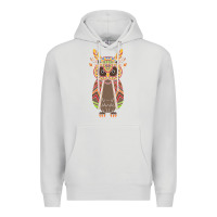 Dove Grey Native OWL Premium Hoodie - artisFamous