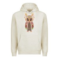 Oatmeal Heather Native OWL Premium Hoodie - artisFamous