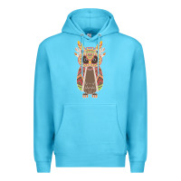 Ocean Blue Native OWL Premium Hoodie - artisFamous