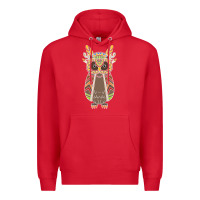Red Native OWL Premium Hoodie - artisFamous