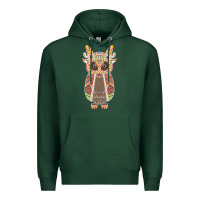 Sports Green Native OWL Premium Hoodie - artisFamous
