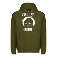 Army Green bernie sanders for now Premium Hoodie - artisFamous