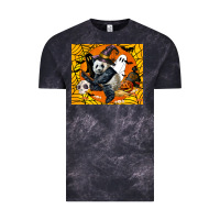 Cloud Black panda halloween Vintage Tee - LillyAllenDesigns