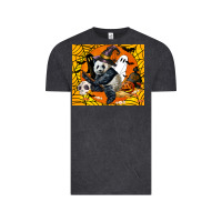 Vintage Black panda halloween Vintage Tee - LillyAllenDesigns