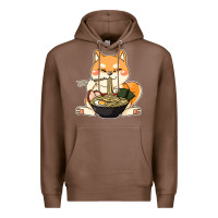 Chestnut shiba inu dog ramen Premium Hoodie - artisFamous