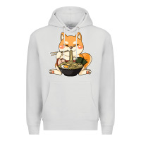 Dove Grey shiba inu dog ramen Premium Hoodie - artisFamous