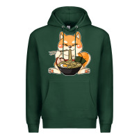 Sports Green shiba inu dog ramen Premium Hoodie - artisFamous