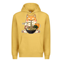 Antique Gold shiba inu dog ramen Premium Hoodie - artisFamous