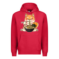 Cardinal shiba inu dog ramen Premium Hoodie - artisFamous