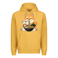 Mustard shiba inu dog ramen Premium Hoodie - artisFamous