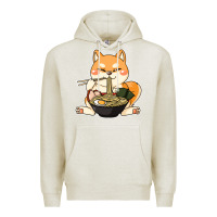 Oatmeal Heather shiba inu dog ramen Premium Hoodie - artisFamous