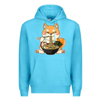 Ocean Blue shiba inu dog ramen Premium Hoodie - artisFamous