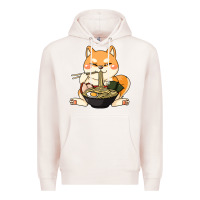 Pale Pink shiba inu dog ramen Premium Hoodie - artisFamous