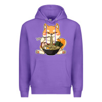 Purple shiba inu dog ramen Premium Hoodie - artisFamous