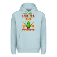 Blue Mist merry christmas Premium Hoodie - artisFamous