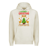 Oatmeal Heather merry christmas Premium Hoodie - artisFamous