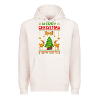 Pale Pink merry christmas Premium Hoodie - artisFamous