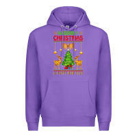 Purple merry christmas Premium Hoodie - artisFamous